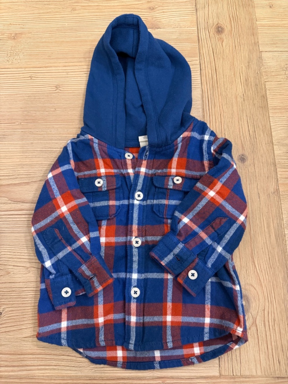 Tucker + Tate Boys Flannel Hoodie Plaid 6M